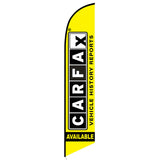 15' Free Carfax Report Feather Flag with your custom brand