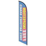 15' Free Inspection Tires Batteries Brakes Blue Banner Flag with personalized logo