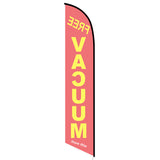 15' Free Vacuum With Wash Feather Flag custom printed with company logo