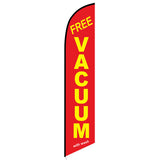 15' Free Vacuum With Wash Feather Flag custom printed with company logo