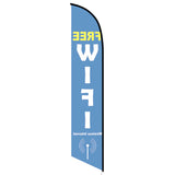 15' Free Wifi Feather Flag printed with custom graphics