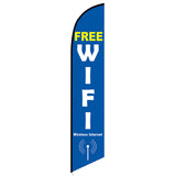 15' Free Wifi Feather Flag printed with custom graphics