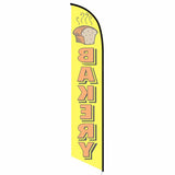 15' Fresh Bakery Feather Flag printed with custom graphics