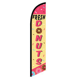 15' Fresh Donuts Feather Flag with custom printed graphics