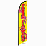 15' Fresh Flowers Feather Flag with your custom brand