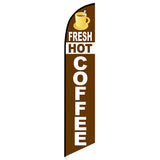 15' Fresh Hot Coffee Feather Flag with custom printed logo