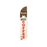 15' Fresh Coffee Feather Flag with custom printed logo