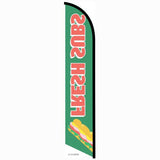 15' Fresh Subs Feather Flag custom printed with company logo