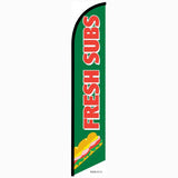 15' Fresh Subs Feather Flag custom printed with company logo