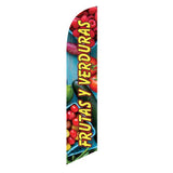 15' Frutas Y Verduras Feather Flag printed with custom graphics