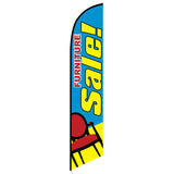 15' Furniture Sale Blue Feather Flag customized with your graphics