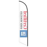 15' GM Certified Used Vehicles Feather Flag printed with custom graphics