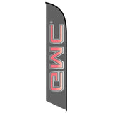 15' GMC Feather Flag printed in full color