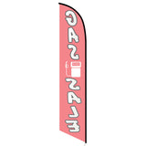 15' Gas Sale Feather Flag custom printed with company logo