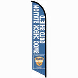 15' Gold Shield Station Smog Banner with custom printed logo