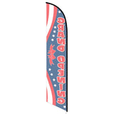 15' Grand Opening (Patriotic) Feather Flag printed in full color