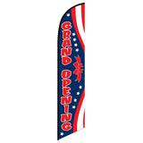 15' Grand Opening (Patriotic) Feather Flag printed in full color