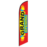 15' Grand Opening (Red) Feather Flag custom printed with company logo