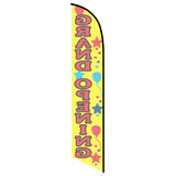15' Grand Opening (Yellow) Feather Flag customized with your graphics