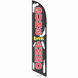 15' Guns And Ammo Feather Flag with your custom branding