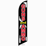 15' Guns And Ammo Feather Flag with your custom branding