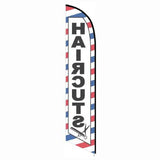 15' Haircuts Feather Flag personalized with logo