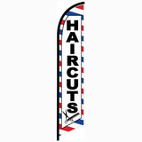 15' Haircuts Feather Flag personalized with logo