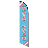 15' Haircuts Banner Flag with personalized logo