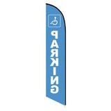 15' Handicap Parking Feather Flag printed in full color