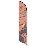 15' Happy Halloween Orange Feather Flag printed in full color