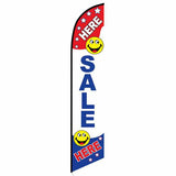 15' Here Sale Here Feather Flag printed in full color