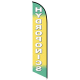 15' Hydroponics Feather Flag customized with your graphics