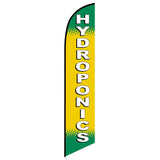 15' Hydroponics Feather Flag customized with your graphics