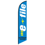 15' IRS E-File Authorized Provider Feather Flag with your custom brand