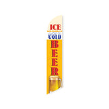 15' Ice Cold Beer Feather Flag custom printed with company logo