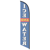 15' Ice And Water Feather Flag with personalized logo