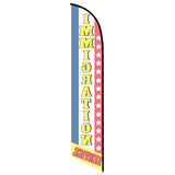 15' Immigration Service Feather Flag printed in full color