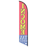15' Income Tax Flag Banner custom printed with company logo