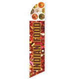 15' Indian Food Feather Flag with your custom brand