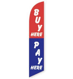 15' Buy Here Pay Here Feather Flag customized with your graphics