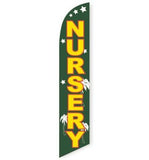 15' Nursery (Green) Feather Flag printed to your specs