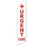 15' Urgent Care (White) Feather Flag with custom printed graphics