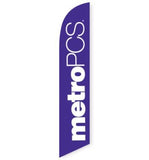 15' MetroPCS Purple Feather Flag (Copy) with custom printed graphics