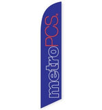 15' MetroPCS Purple Feather Flag with custom printed logo