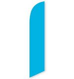 15' Solid Light Blue Feather Banner Flag with personalized logo