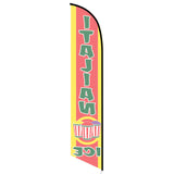 15' Italian Ice Feather Flag with custom printed graphics