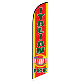 15' Italian Ice Feather Flag with custom printed graphics