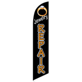 15' Jewelry Repair Feather Flag with custom printed graphics