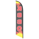 15' KBBQ Feather Flag with custom printed logo