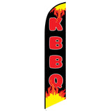 15' KBBQ Feather Flag with custom printed logo